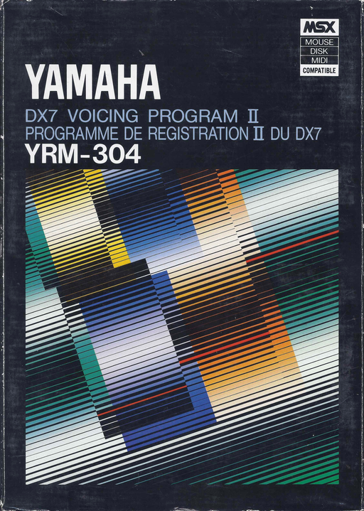 DX7 Voicing Program II YRM-304 box art for MSX